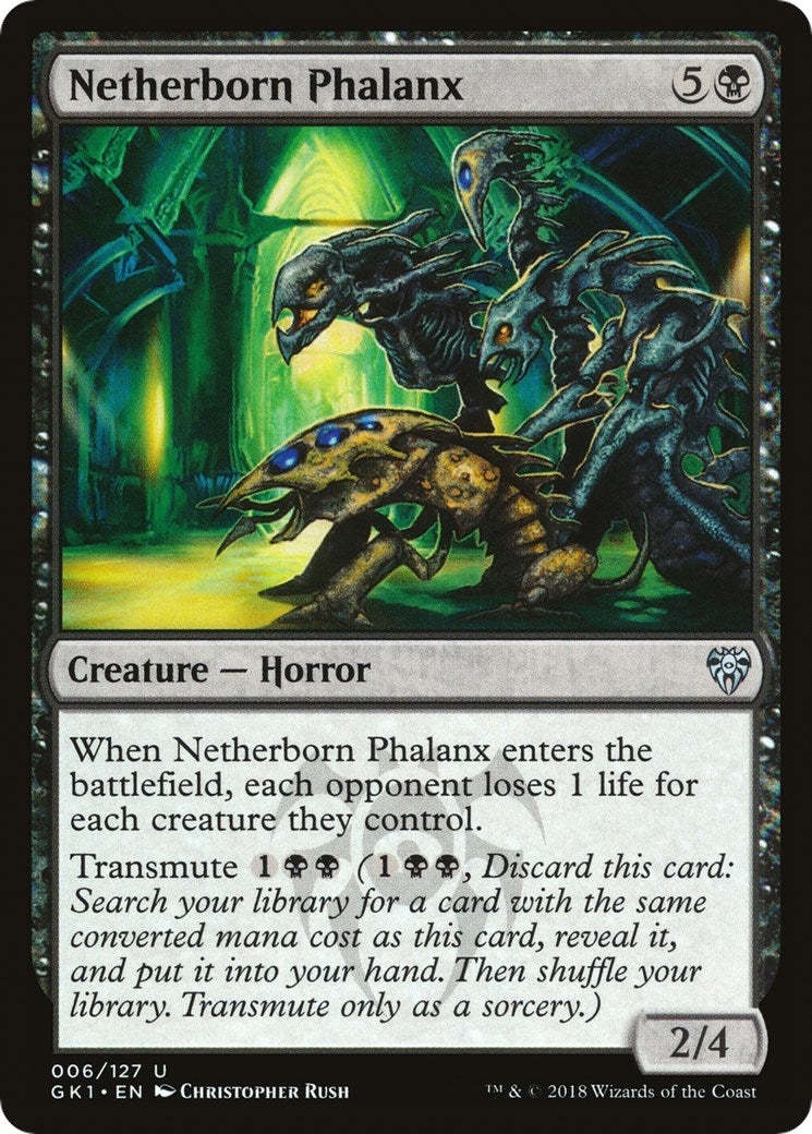 Image for Netherborn Phalanx (6) (GR1) - Magic: The Gathering