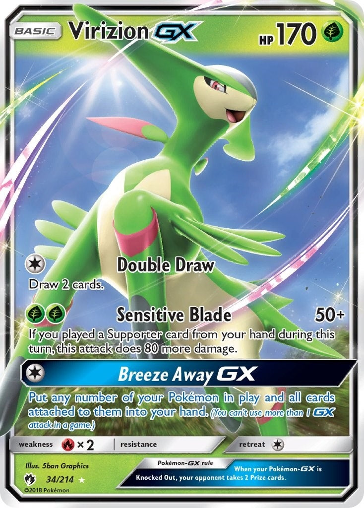 Image for Virizion GX (34/214) (SM8) - Pokemon