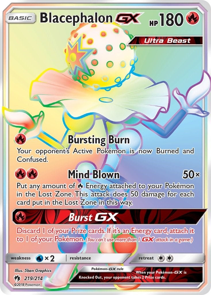 Image for Blacephalon GX (Secret) (219/214) (SM8) - Pokemon