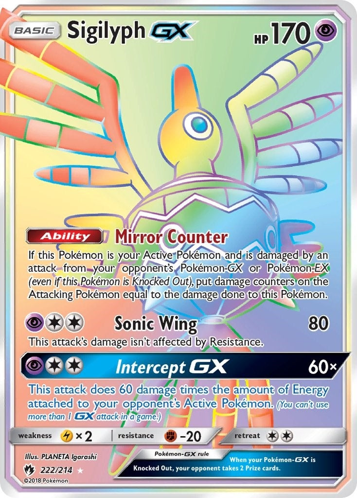 Image for Sigilyph GX (Secret) (222/214) (SM8) - Pokemon