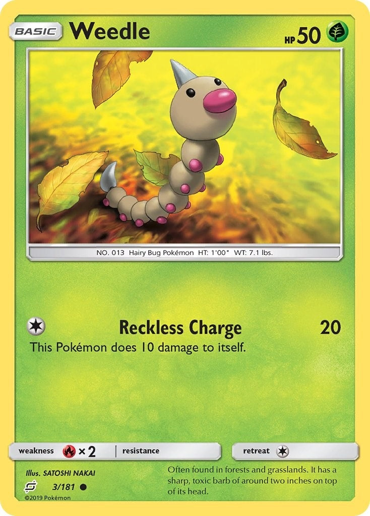 Image for Weedle (3) (3/181) (SM9) - Pokemon
