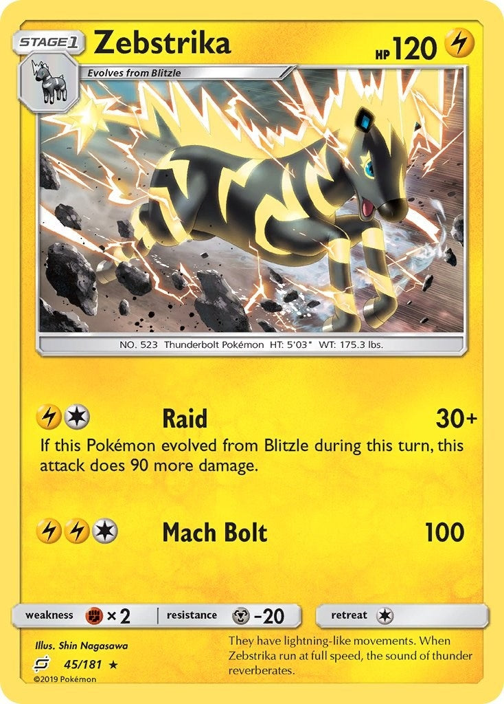 Image for Zebstrika (45/181) (SM9) - Pokemon