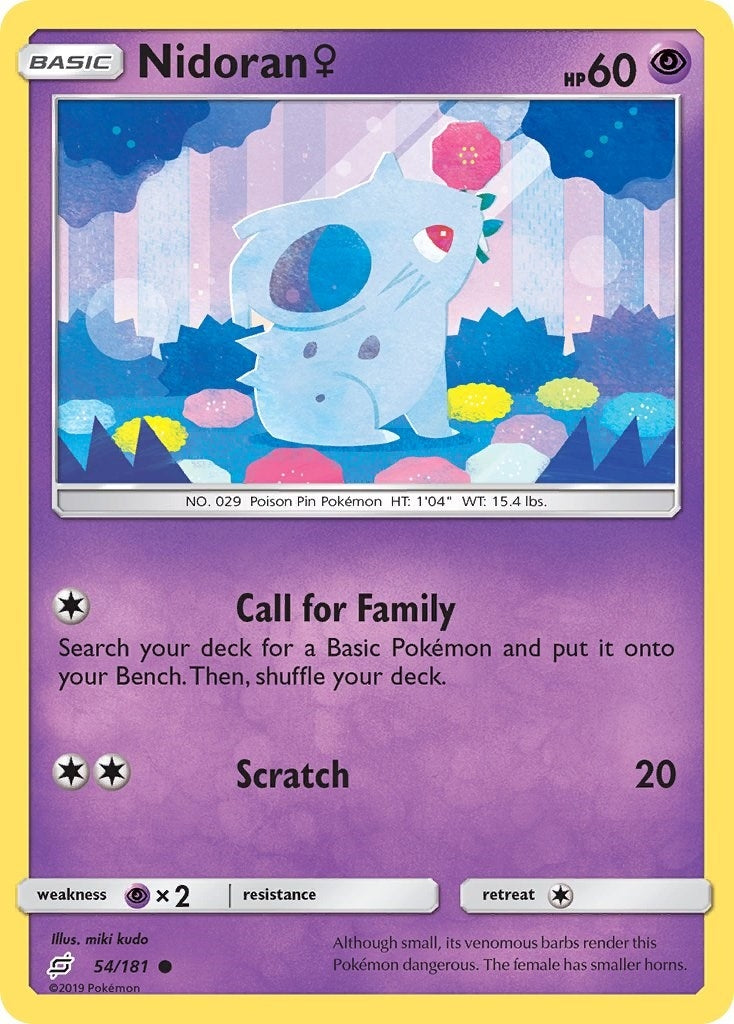 Image for Nidoran F (54/181) (SM9) - Pokemon