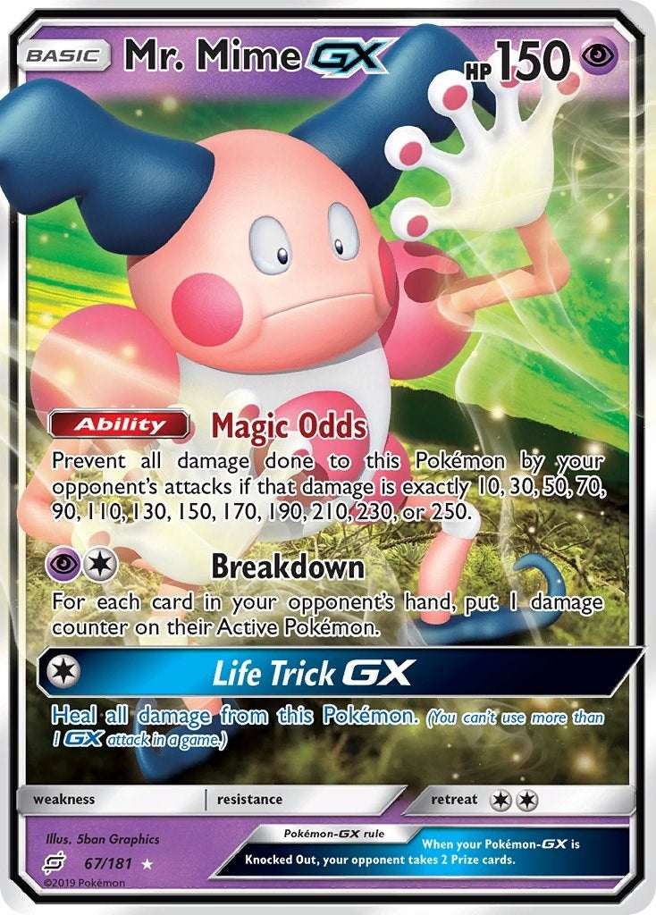 Image for Mr. Mime GX (67/181) (SM9) - Pokemon