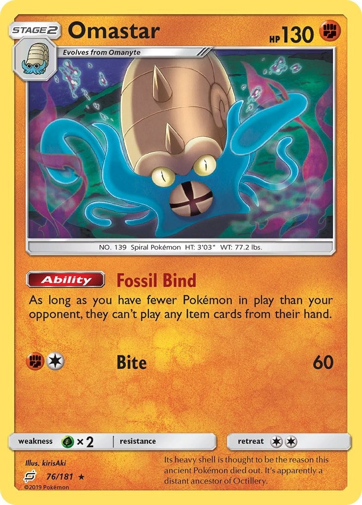 Image for Omastar (76/181) (SM9) - Pokemon