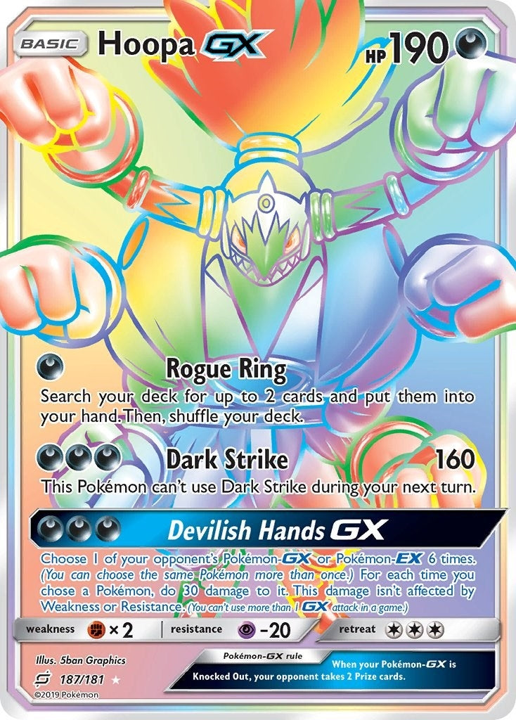 Image for Hoopa GX (Secret) (187/181) (SM9) - Pokemon