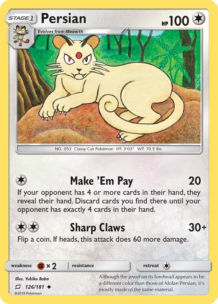 Image for Persian (126/181) (SM9) - Pokemon