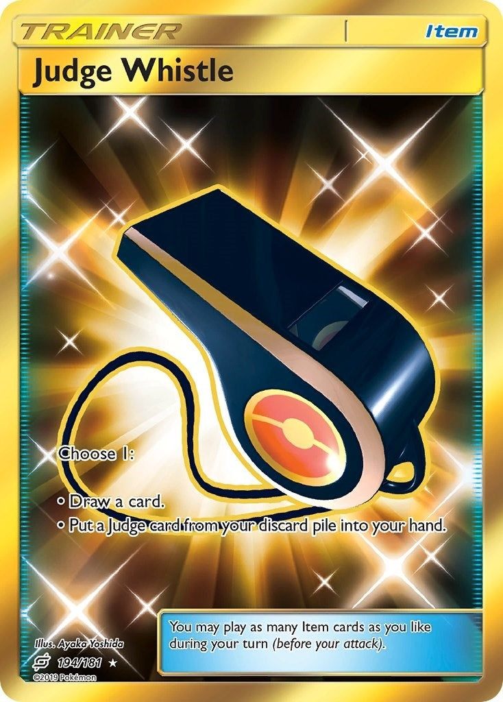 Image for Judge Whistle (Secret) (194/181) (SM9) - Pokemon