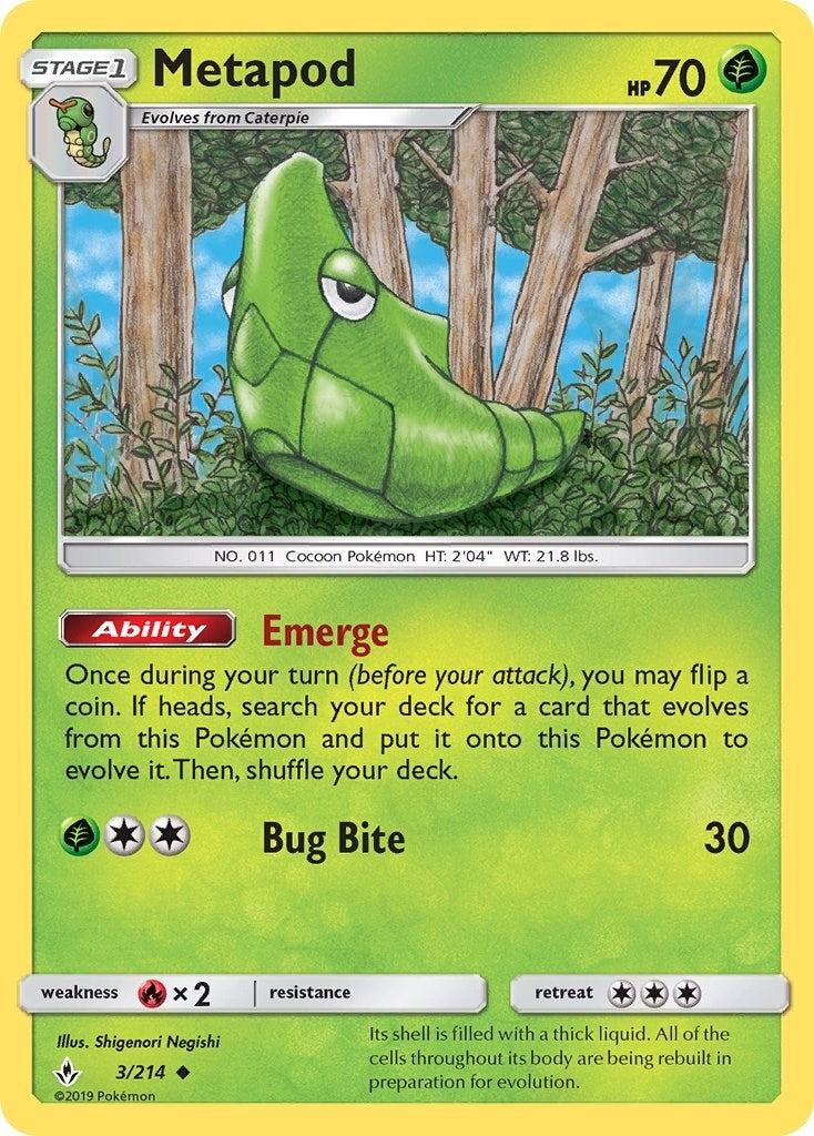 Image for Metapod (3/214) (SM10) - Pokemon