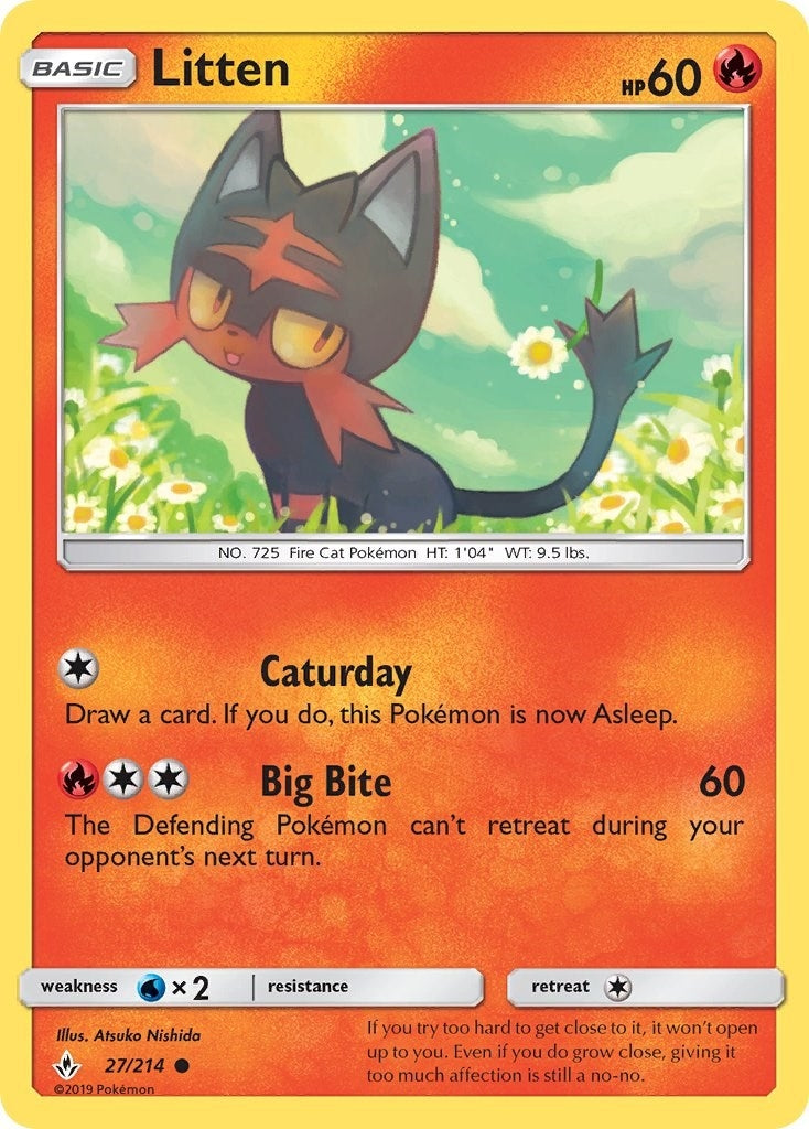 Image for Litten (27) (27/214) (SM10) - Pokemon