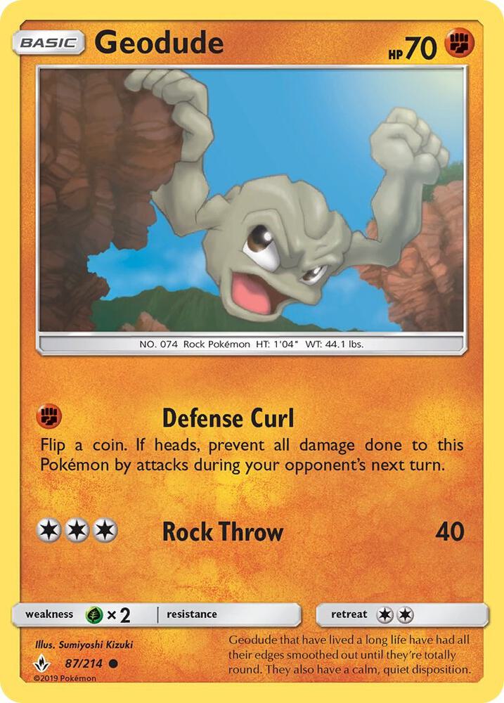 Image for Geodude (87/214) (SM10) - Pokemon