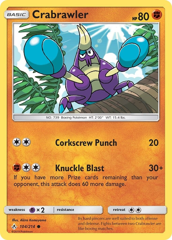 Image for Crabrawler (104/214) (SM10) - Pokemon