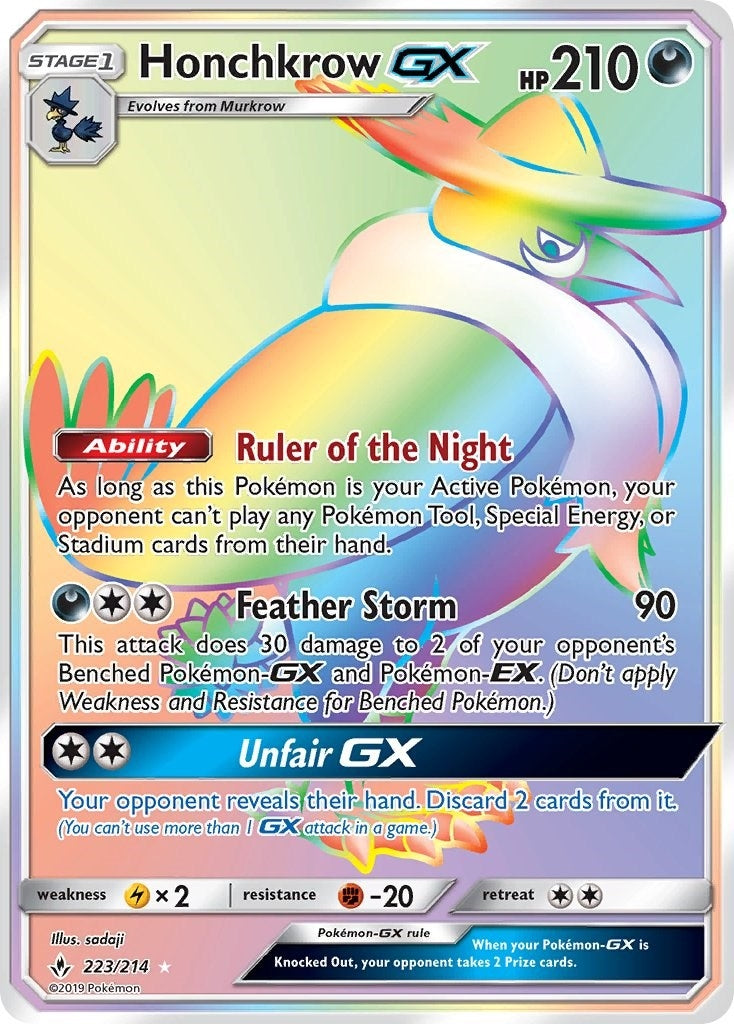 Image for Honchkrow GX (Secret) (223/214) (SM10) - Pokemon