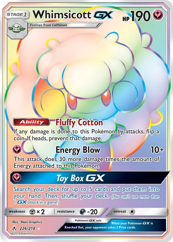 Image for Whimsicott GX (Secret) (226/214) (SM10) - Pokemon