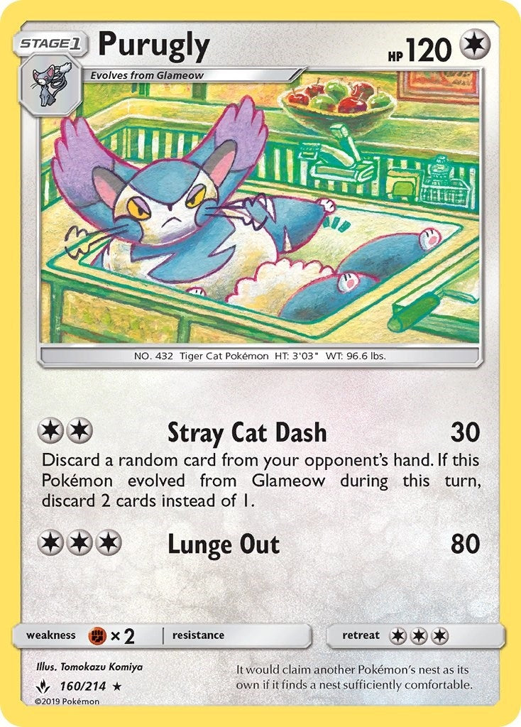 Image for Purugly (160/214) (SM10) - Pokemon