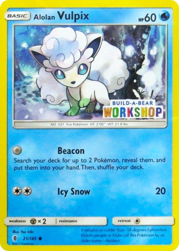Image for Alolan Vulpix - 21/145 (Build-A-Bear Workshop Exclusive) (021/145) (MCAP) - Pokemon