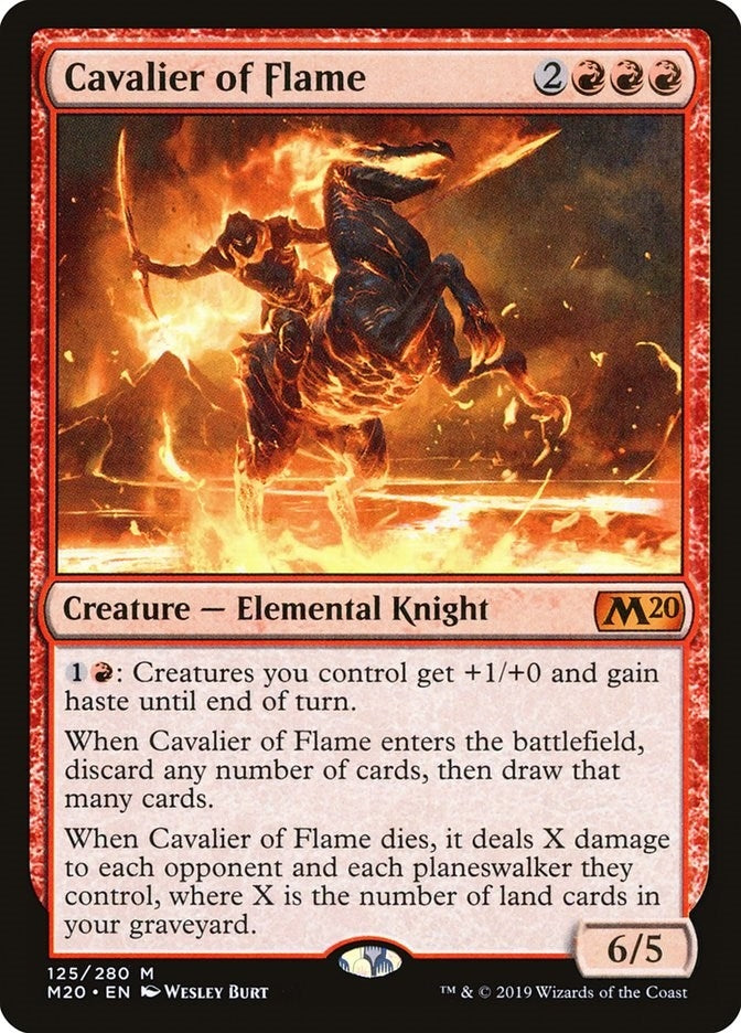 Image for Cavalier of Flame (125) - Magic: The Gathering