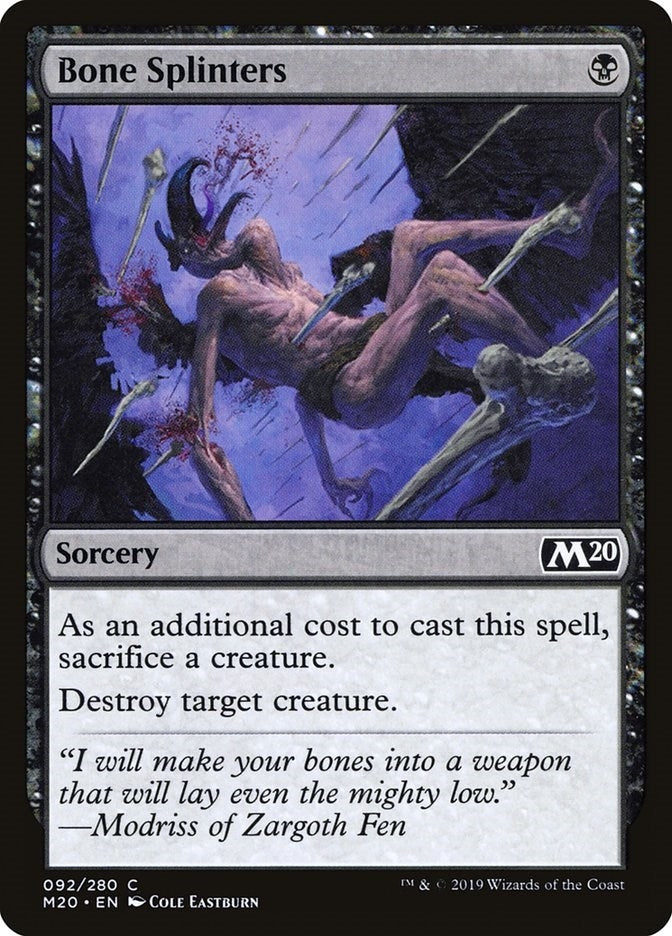 Image for Bone Splinters (92) - Magic: The Gathering