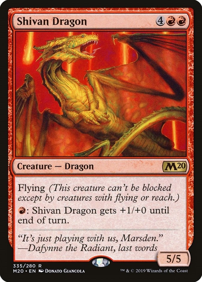 Image for Shivan Dragon (335) - Magic: The Gathering