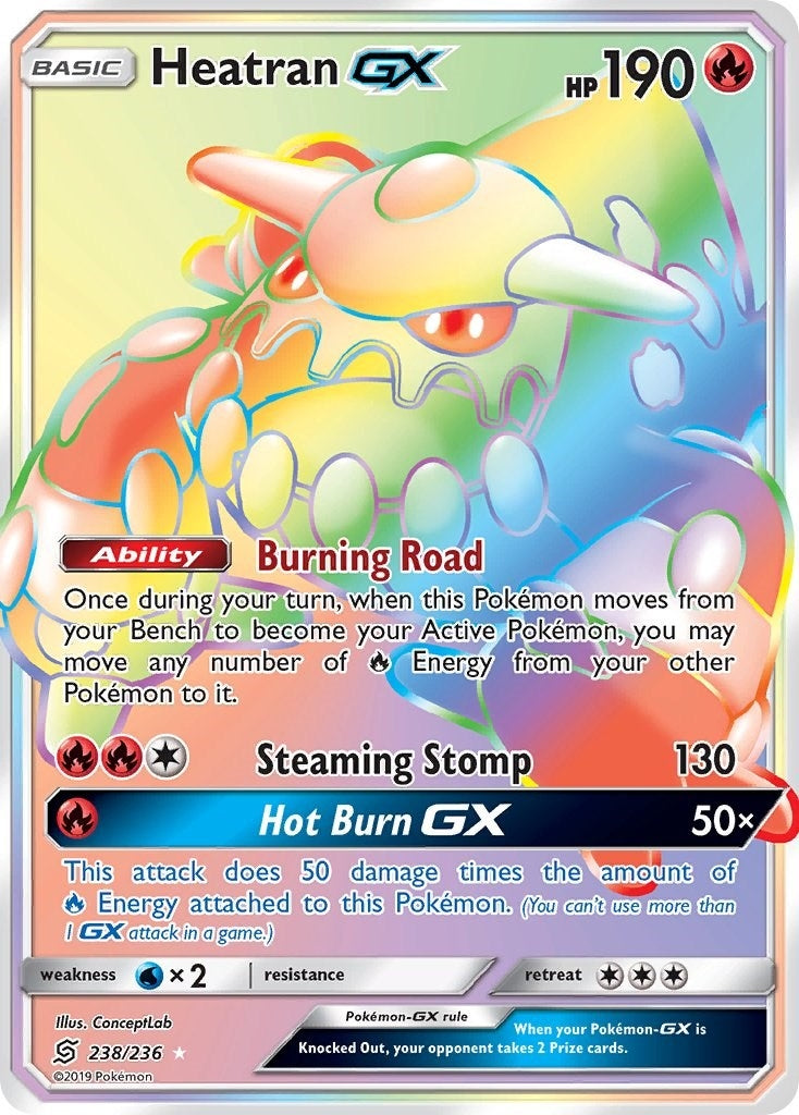 Image for Heatran GX (Secret) (238/236) (SM11) - Pokemon