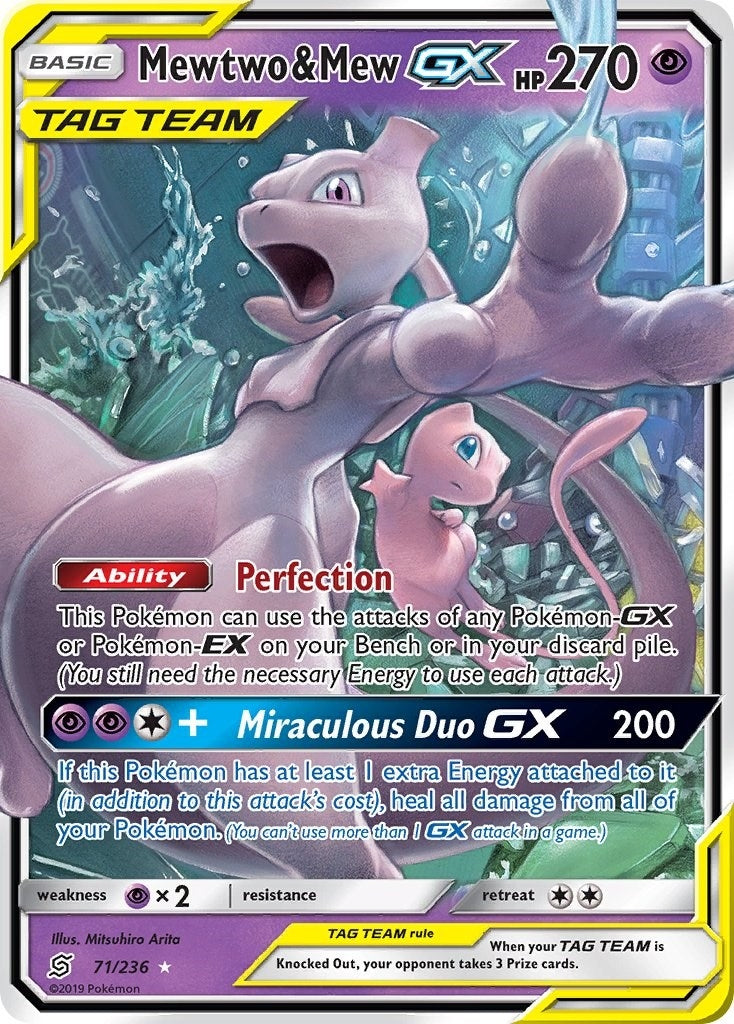 Image for Mewtwo & Mew GX (71/236) (SM11) - Pokemon