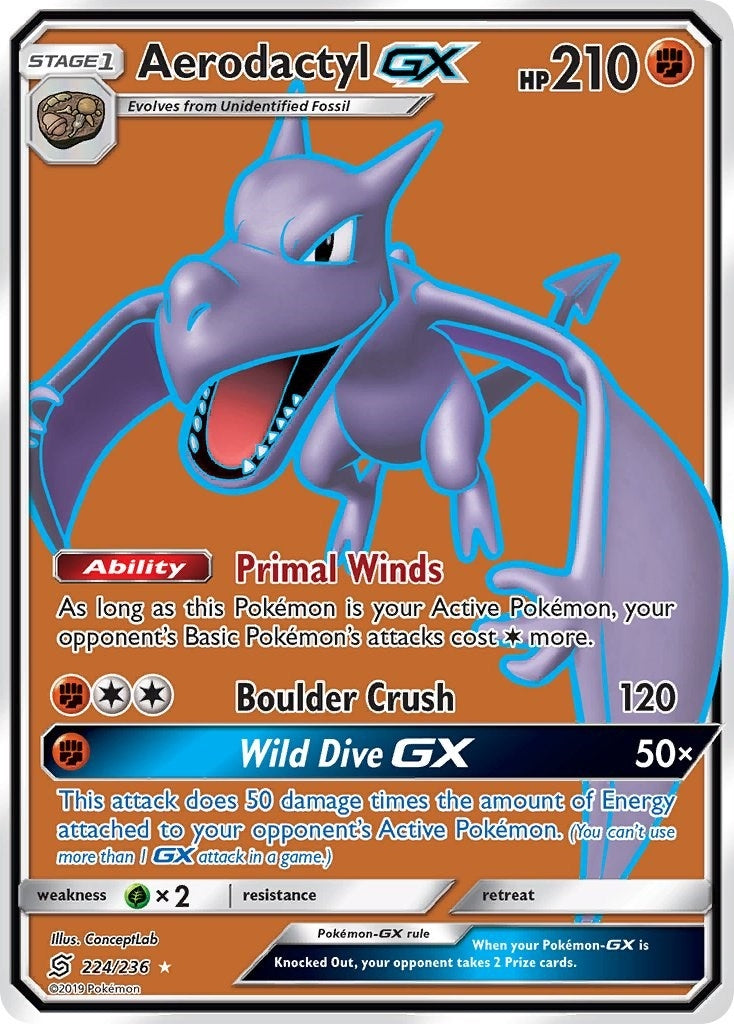 Image for Aerodactyl GX (Full Art) (224/236) (SM11) - Pokemon