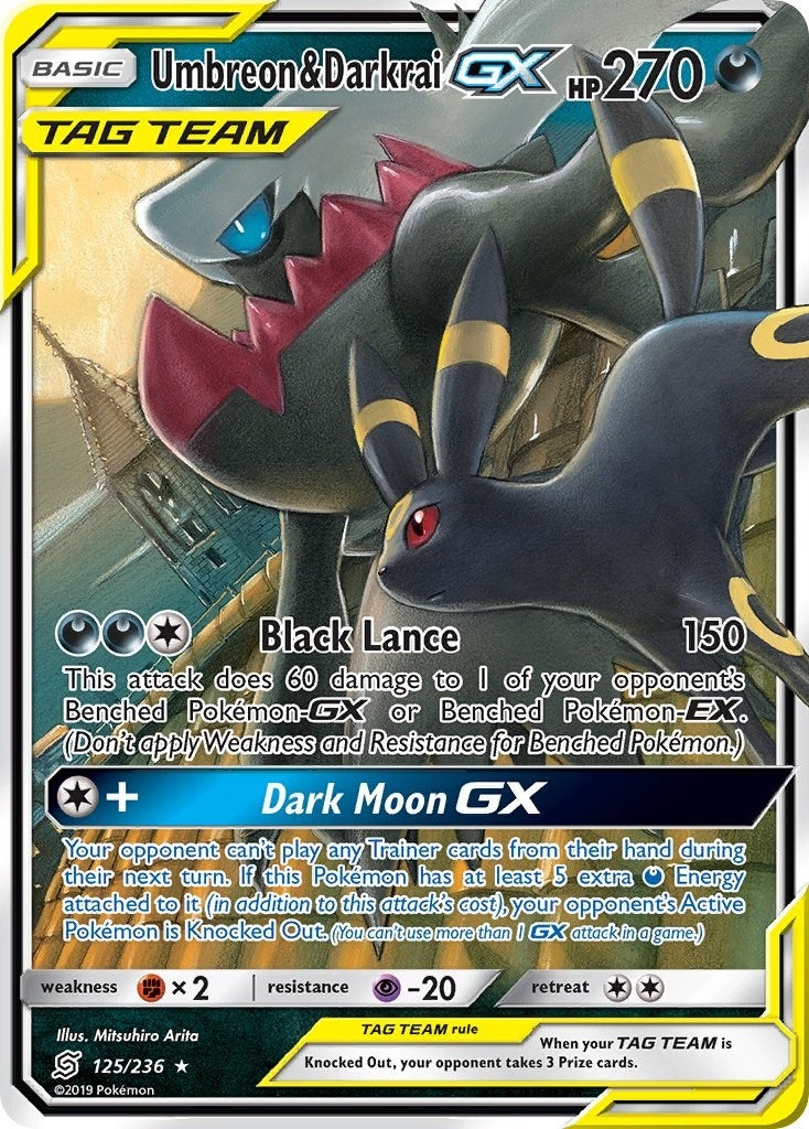 Image for Umbreon & Darkrai GX (125/236) (SM11) - Pokemon