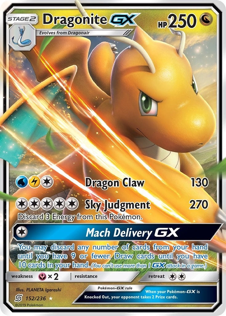 Image for Dragonite GX (152/236) (SM11) - Pokemon