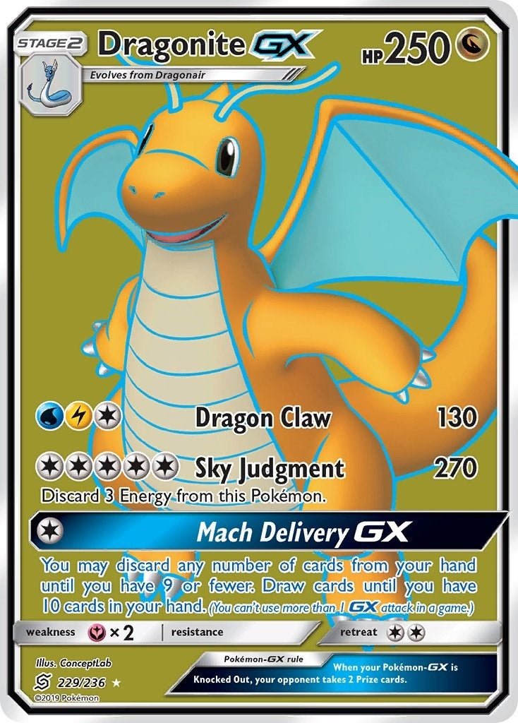 Image for Dragonite GX (Full Art) (229/236) (SM11) - Pokemon