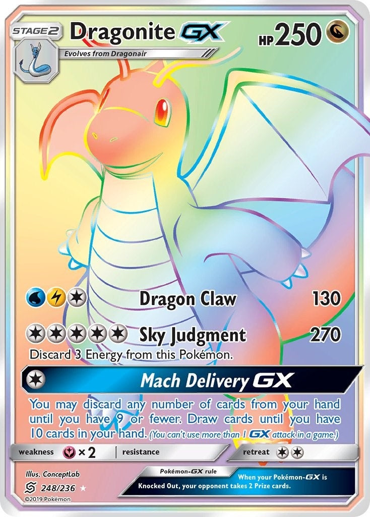 Image for Dragonite GX (Secret) (248/236) (SM11) - Pokemon