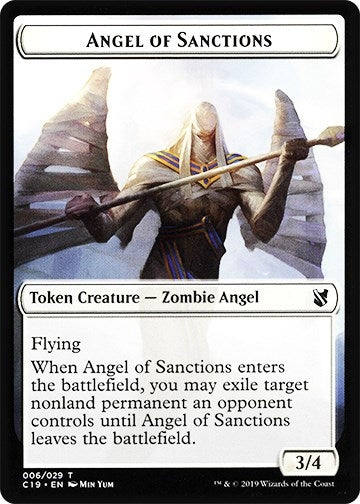 Image for Angel of Sanctions // Horror Double-Sided Token (6 // 23) (C19) - Magic: The Gathering