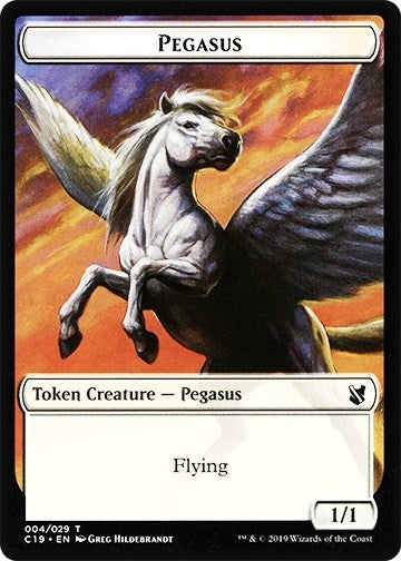 Image for Pegasus // Human Double-Sided Token (4 // 3) (C19) - Magic: The Gathering