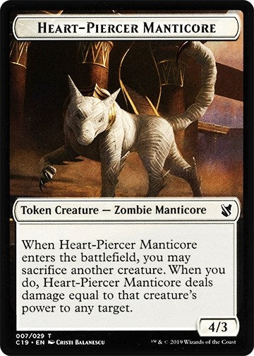 Image for Heart-Piercer Manticore // Dragon Double-Sided Token (7 // 12) - Magic: The Gathering