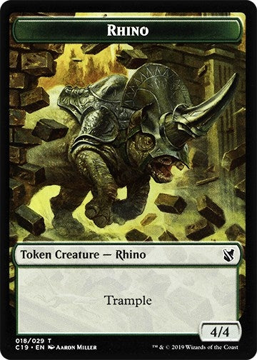 Image for Rhino // Egg Double-sided Token (18 // 16) - Magic: The Gathering