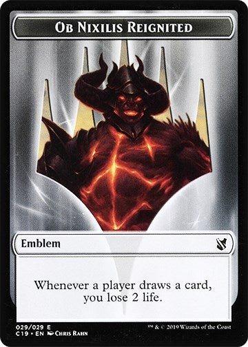 Image for Emblem - Ob Nixilis Reignited // Zombie (010) Double-Sided Token (29 // 10) - Magic: The Gathering