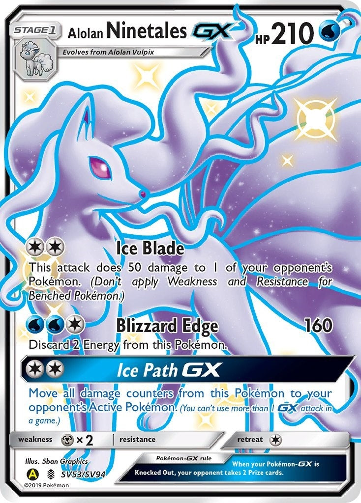 Image for Alolan Ninetales GX (SV53/SV94) (HIF:SV) - Pokemon