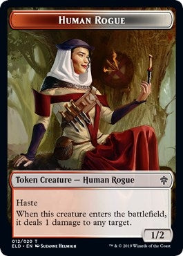 Image for Human Rogue // Food (018) Double-Sided Token (12 // 18) (ELD) - Magic: The Gathering
