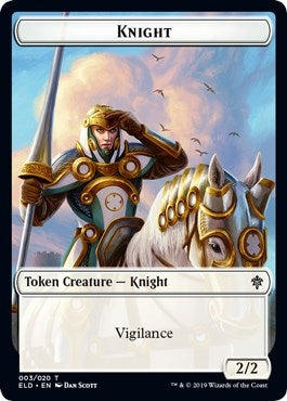 Image for Knight // Food (015) Double-Sided Token (3 // 15) (ELD) - Magic: The Gathering
