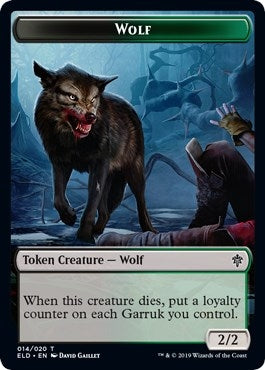 Image for Wolf // Food (016) Double-Sided Token (14 // 16) - Magic: The Gathering