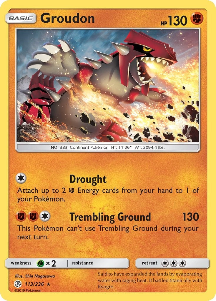 Image for Groudon (113/236) (SM12) - Pokemon