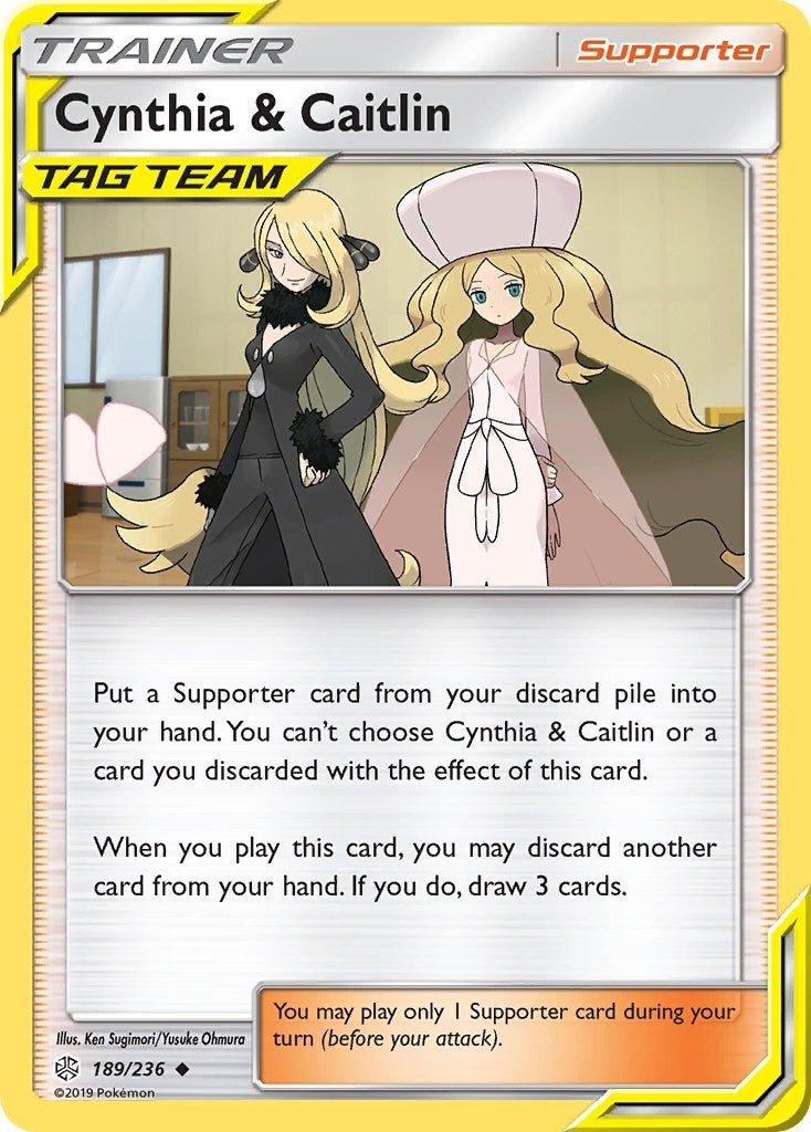 Image for Cynthia & Caitlin (189/236) (SM12) - Pokemon
