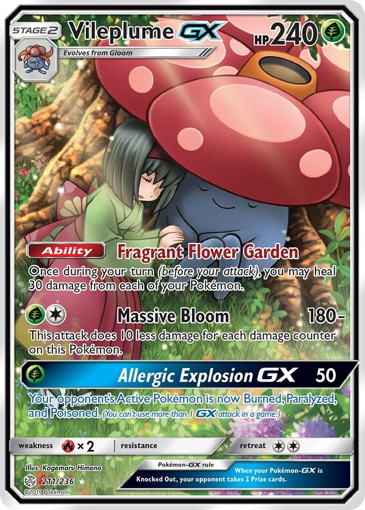 Image for Vileplume GX (Full Art) (211/236) (SM12) - Pokemon