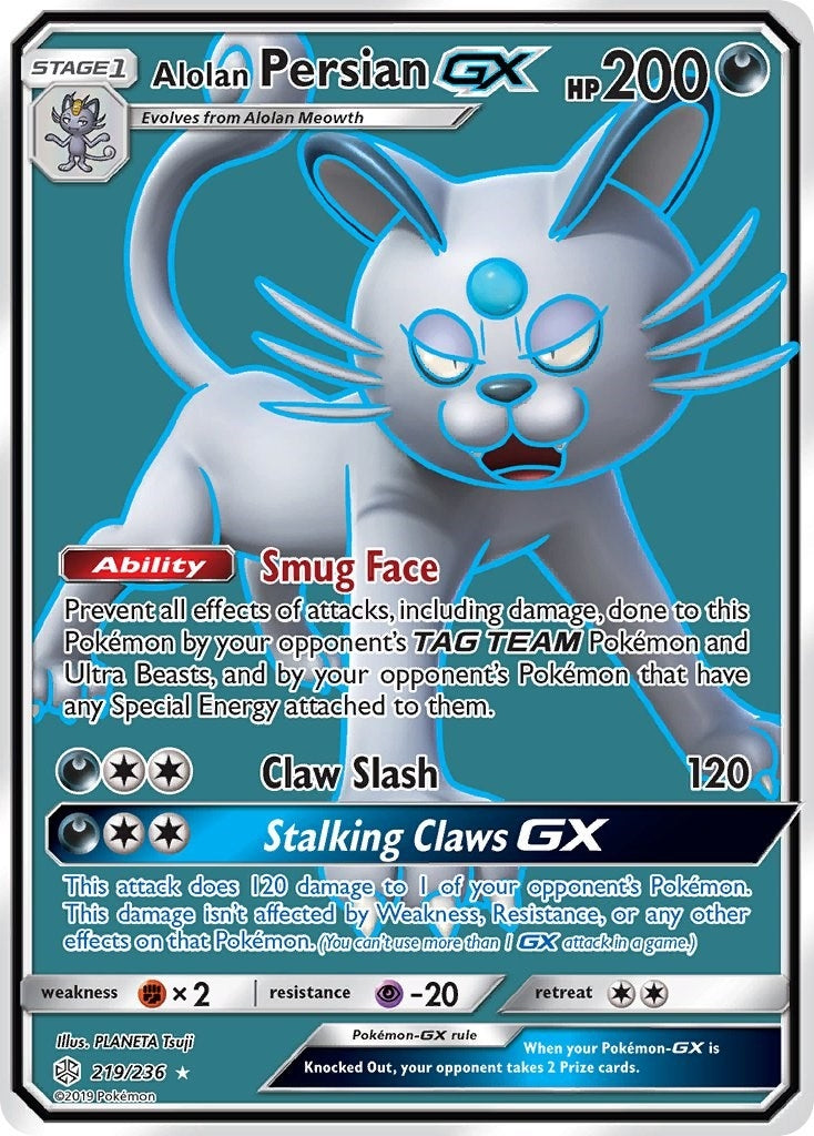 Image for Alolan Persian GX (Full Art) (219/236) (SM12) - Pokemon