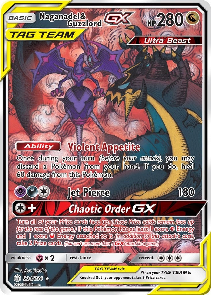 Image for Naganadel & Guzzlord GX (Alternate Full Art) (224/236) (SM12) - Pokemon