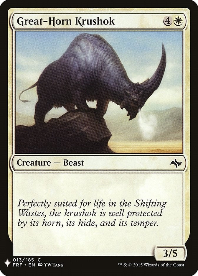 Image for Great-Horn Krushok (13) - Magic: The Gathering
