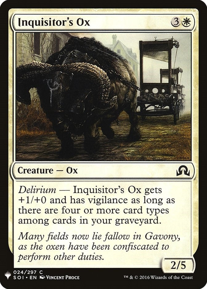 Image for Inquisitor's Ox (24) (LIST) - Magic: The Gathering
