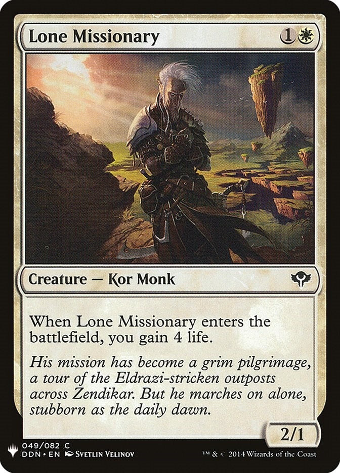 Image for Lone Missionary (49) (LIST) - Magic: The Gathering