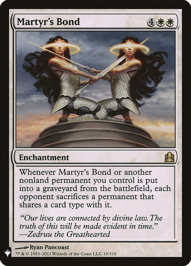 Image for Martyr's Bond (19/318) (LIST) - Magic: The Gathering