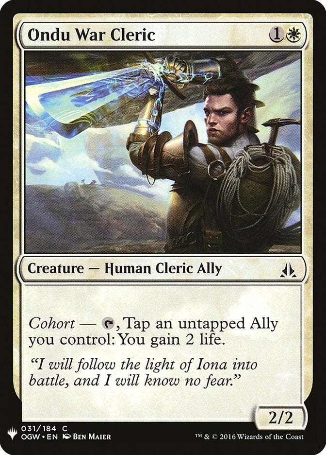 Image for Ondu War Cleric (31) - Magic: The Gathering