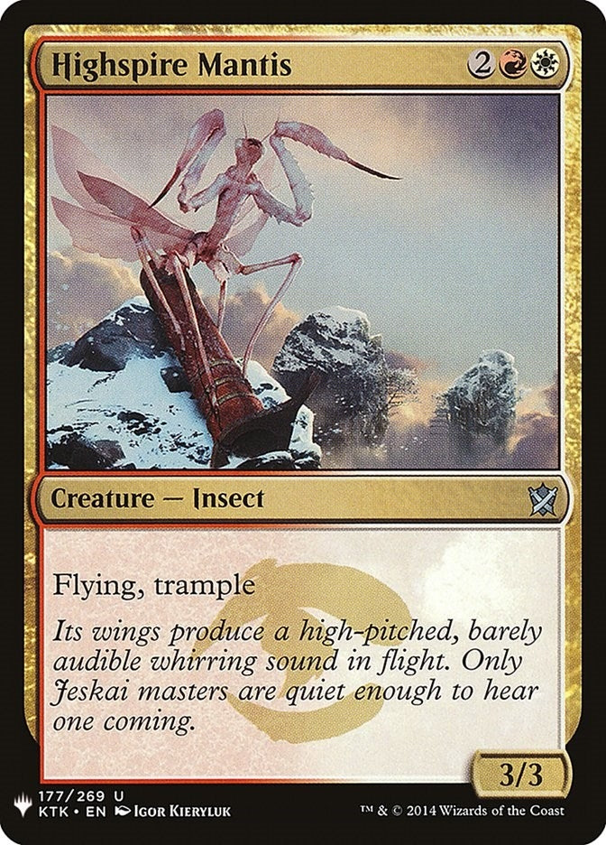 Image for Highspire Mantis (177) (LIST) - Magic: The Gathering